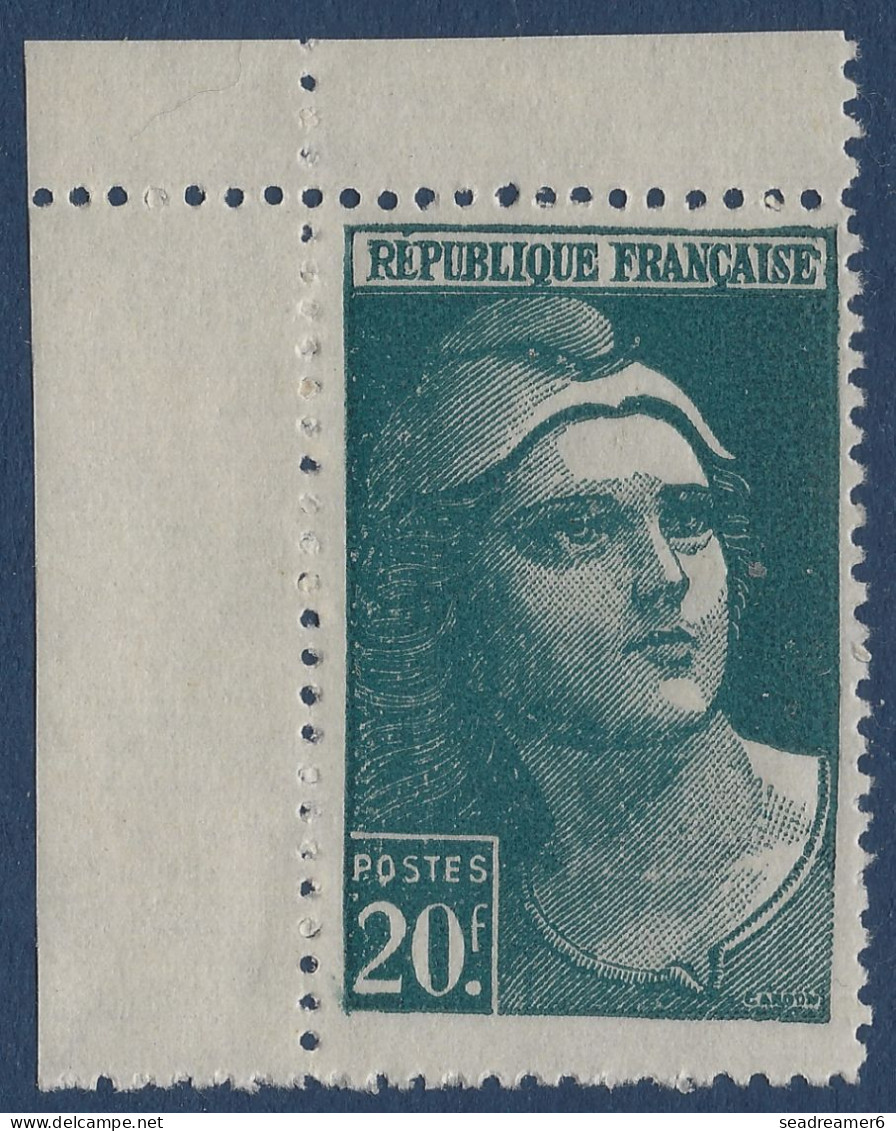 FRANCE Marianne De GANDON N°730a** 20FR Vert FAUX D'ITALIE CDFeuille TTB Signé A.JACQUART (maison CALVES) - Nuovi