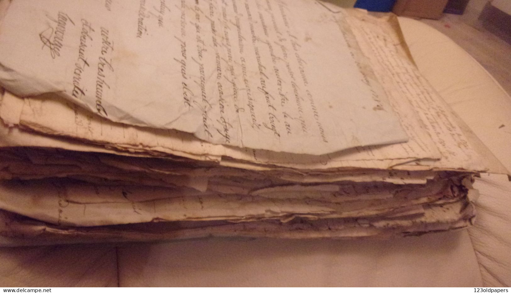 ABZAC CHARENTE GROS LOT MANUSCRITS  XVIII EME FAMILLE LAGRANGE MAITRE DE FORGES A ETUDIER CACHETS , Extraits Genealogie - Manuscripts