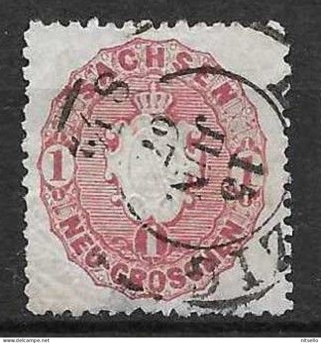 LOTE 2137  ///  ALLEMAGNE SAXE ANNEE 1863-67    YVERT Nº 15 - Sachsen