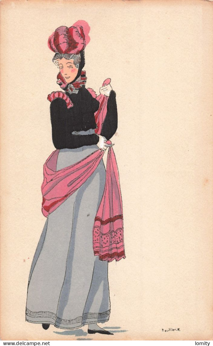 Illustrateur Rouillier Mode CPA Histoire Costume Français Empire 1810 Femme  , Illustration - Rouillier