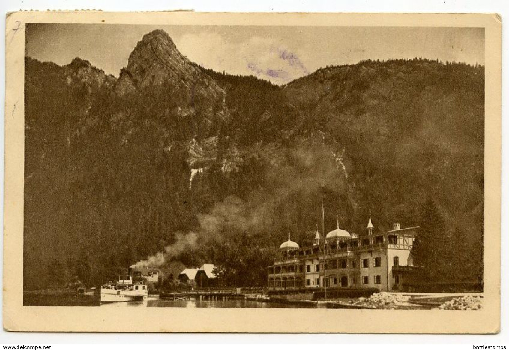 Austria 1920's Postcard - Salzkammergut, Weißenbach Am Attersee; 20k, 45k & 75k Agriculture & Labor And Industry Stamps - Attersee-Orte