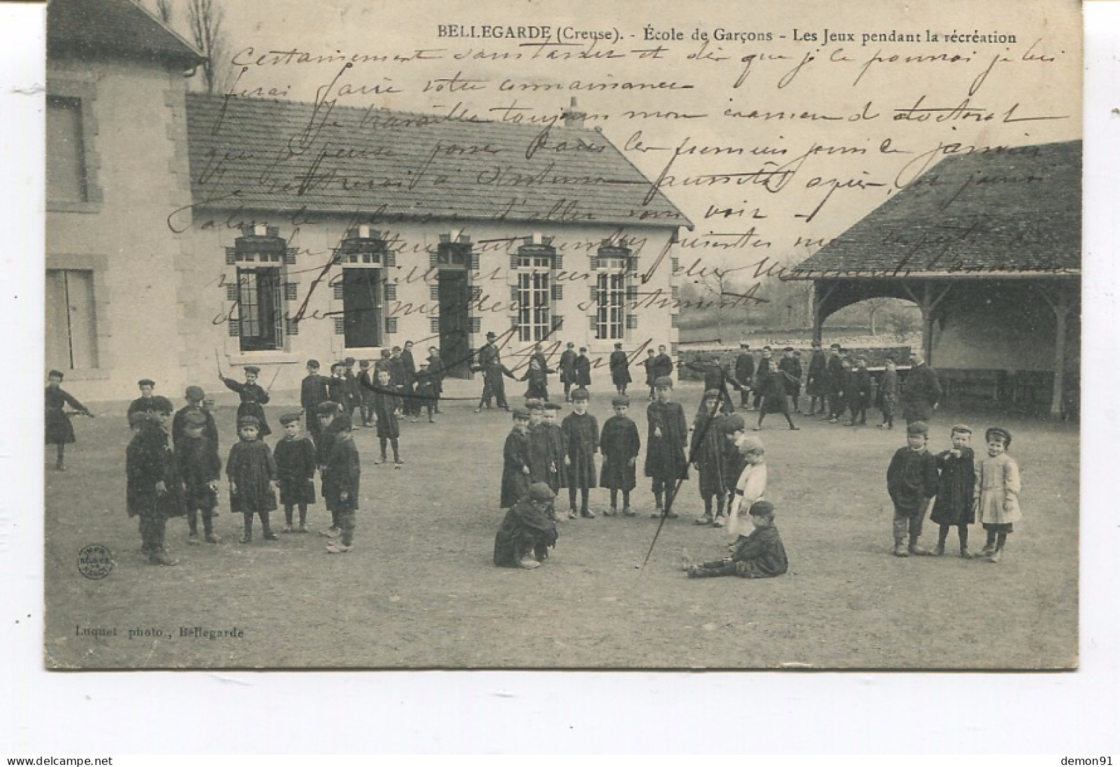 CPA -  BELLEGARDE - ECOLE DE GARÇONS - LES JEUX PENDANT LA RECRÉATION - - Bellegarde