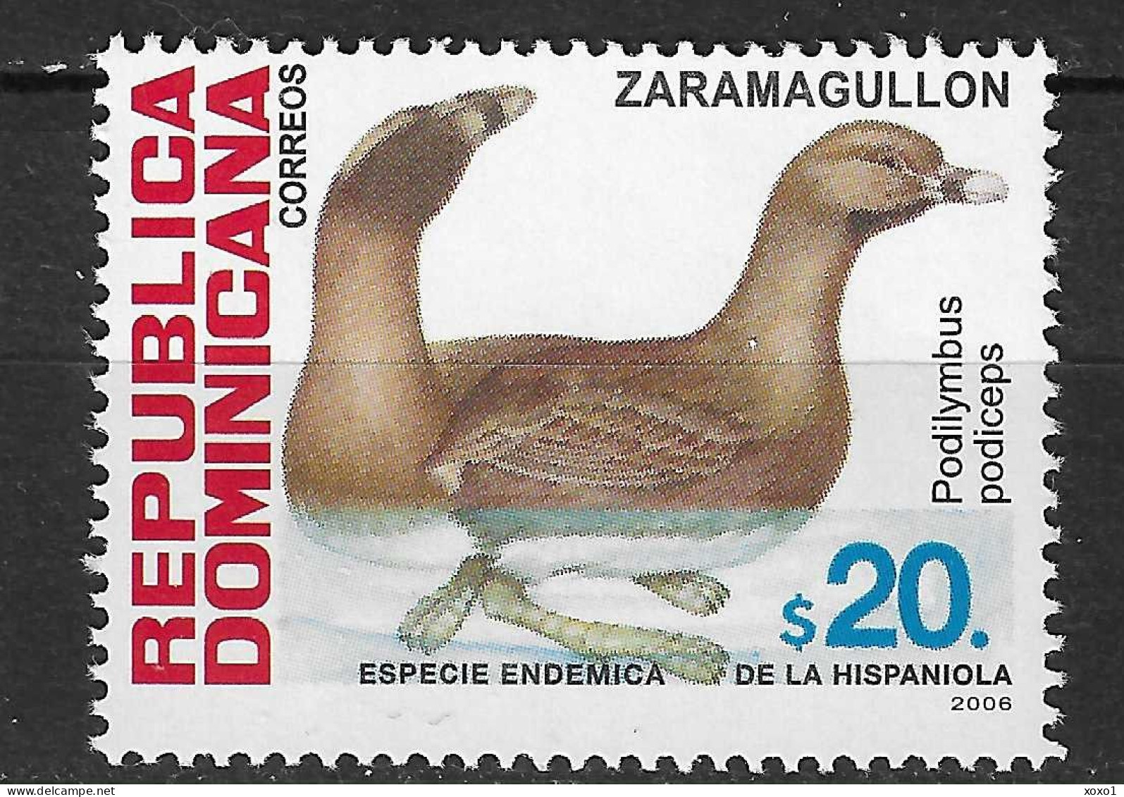 Dominican 2006 MiNr. 2104 Birds, Waterfowl , Pied-billed Grebe 1v MNH** 2.60 € - Ganzen