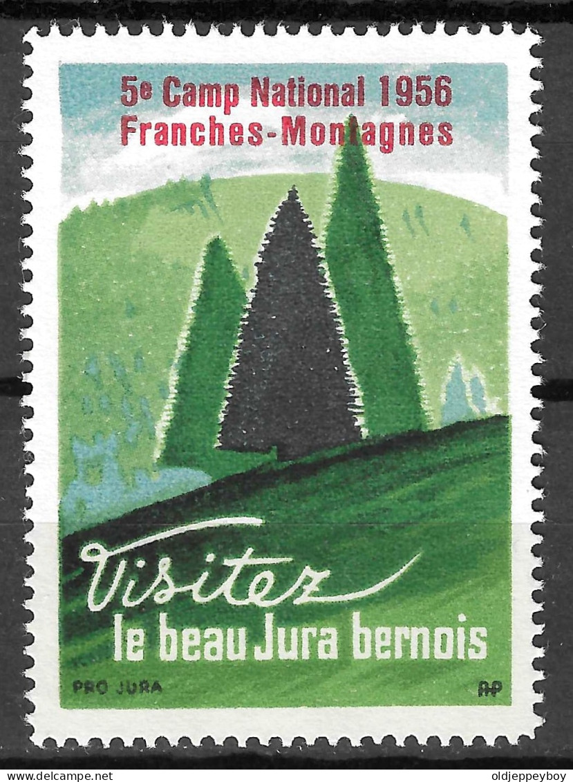 MNH** 1956 5º CAMP NATIONAL FRANCHES - MONTAGNES Scouting Pfadfinder Scouts Reklamemarke VIGNETTE CINDERELLA - Neufs