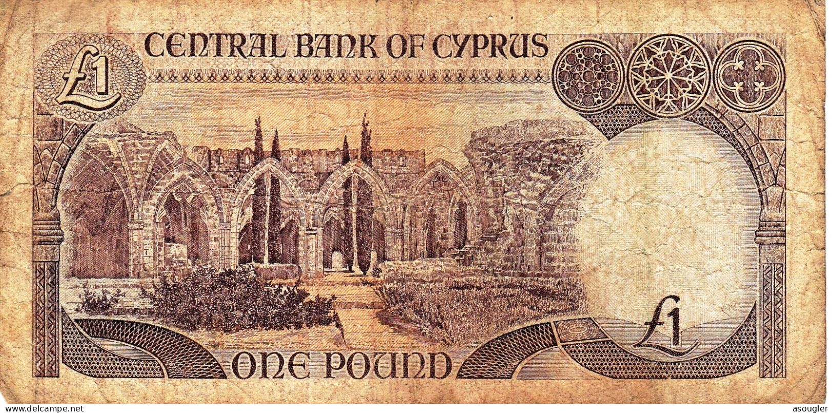 CYPRUS (GREECE) 1 POUND 1989 F P-53a  "free Shipping Via Regular Air Mail (buyer Risk)" - Zypern