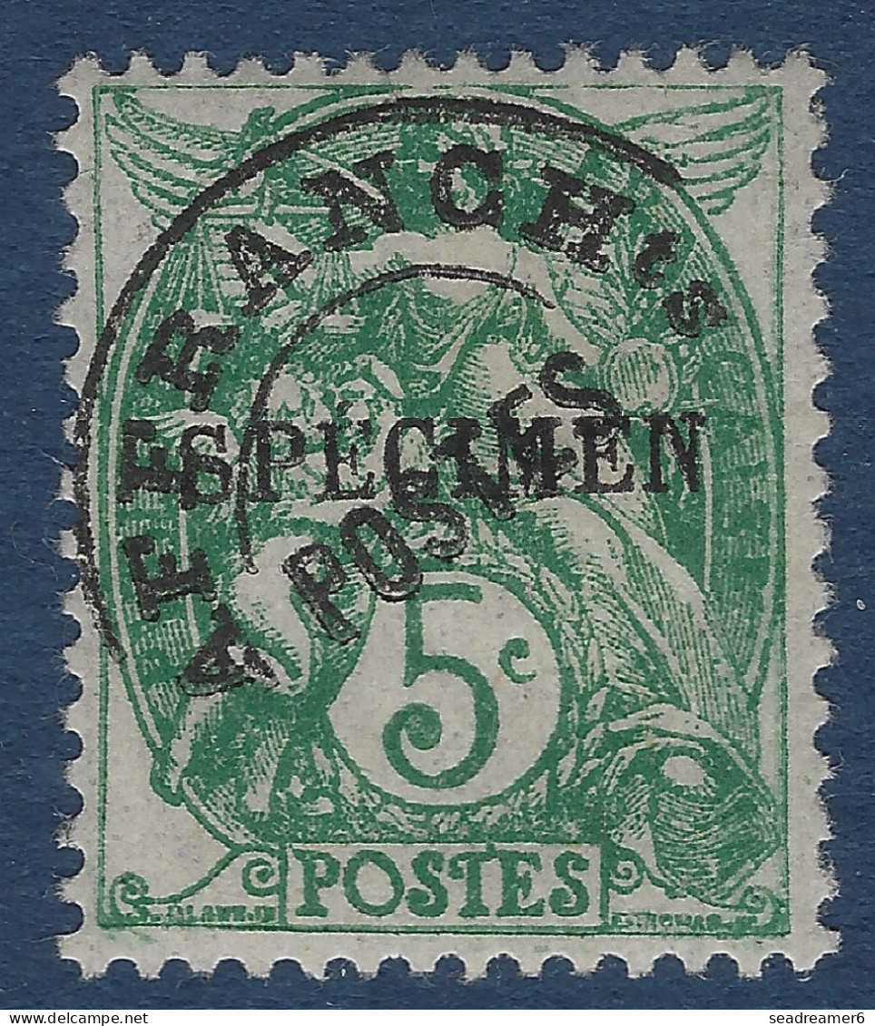 FRANCE Cours D'instructions N°41** CI 1 5c Vert Préoblitéré Type Blanc Spécimen TTB Signé Calves - Specimen