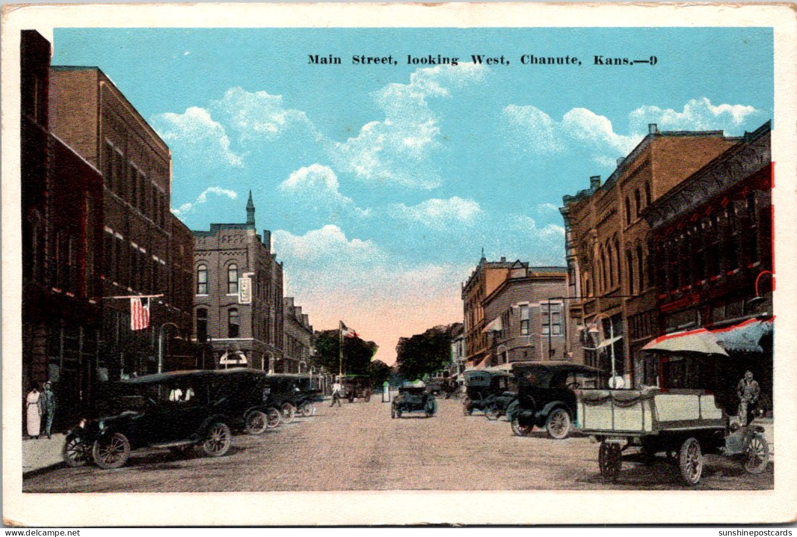 Kansas Chanute Main Street Looking West  - Autres & Non Classés