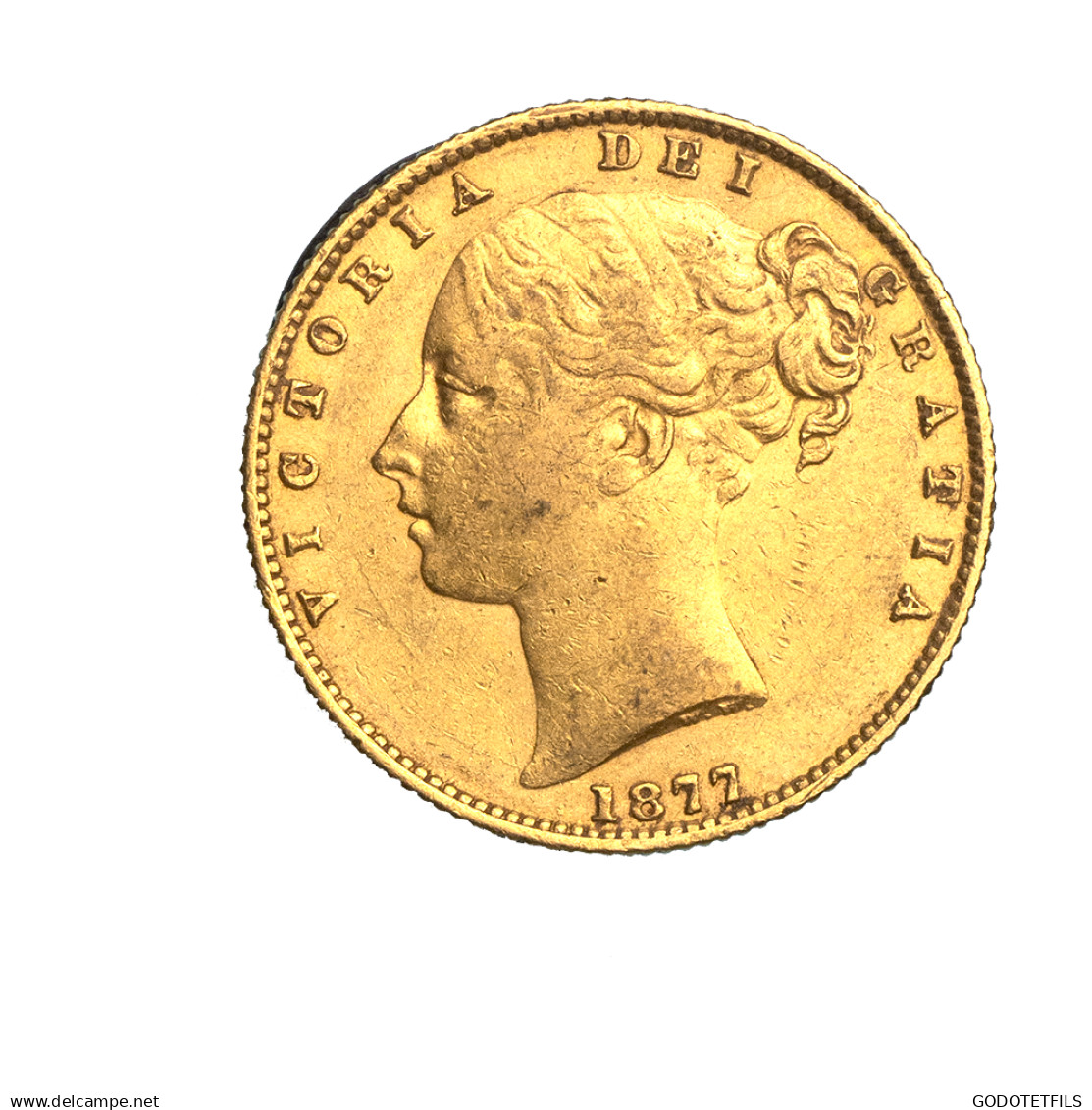 Royaume-Uni Souverain Victoria 1877 Londres - 1 Sovereign