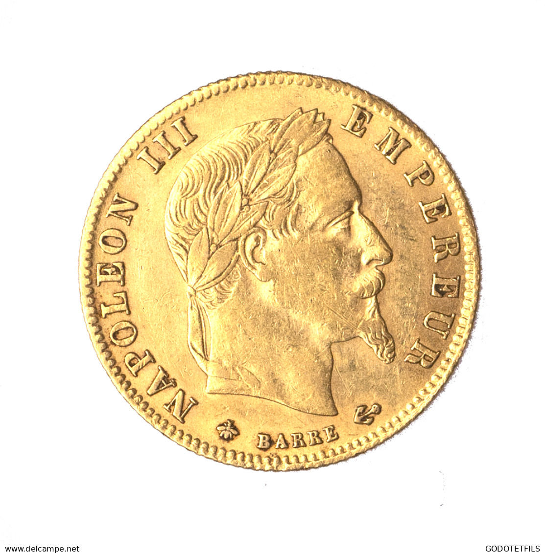 Second-Empire-5 Francs Or Napoléon III Tête Laurée 1866 Paris - 5 Francs (gold)