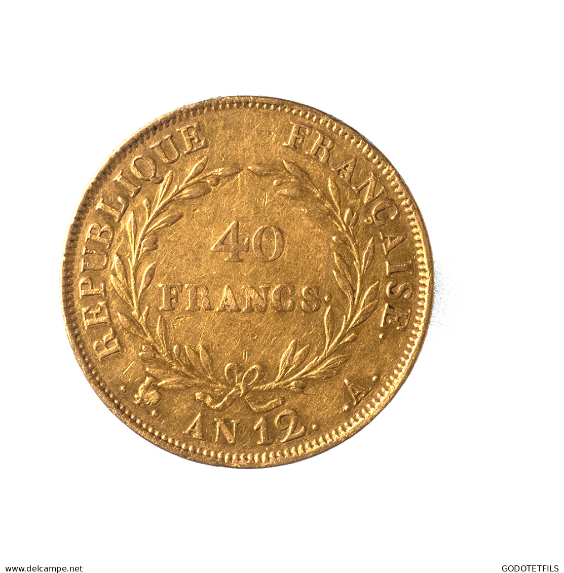 Consulat - 40 Francs Bonaparte Premier Consul An 12 (1803) Paris - 40 Francs (gold)