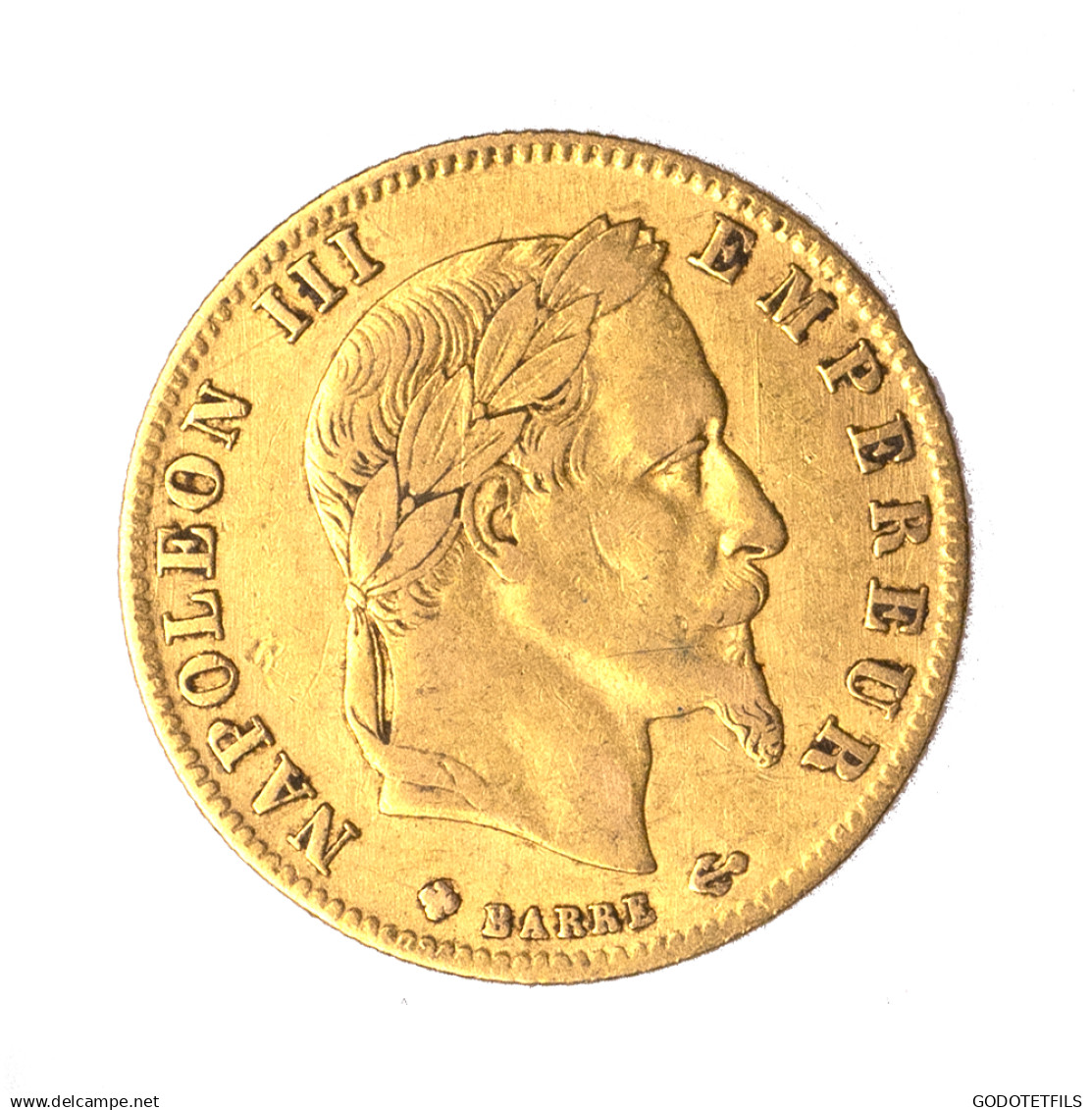 Second-Empire-5 Francs Or Napoléon III Tête Laurée 1868 Strasbourg - 5 Francs (gold)