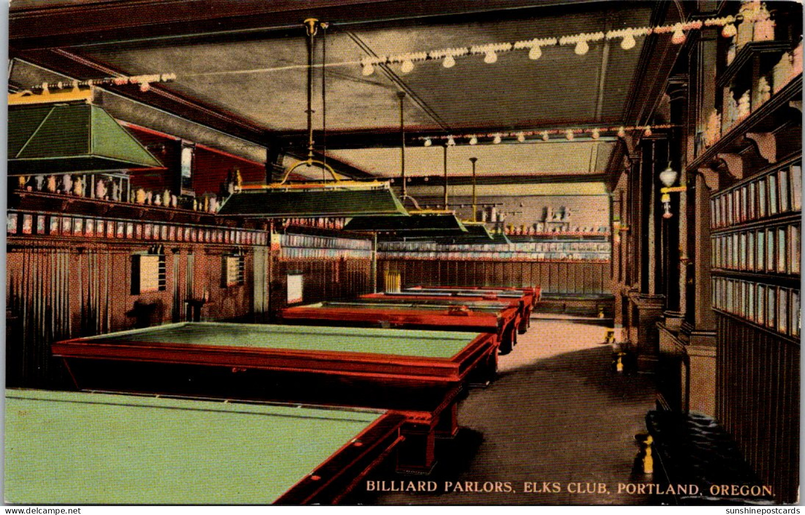 Oregona Portland Elks Club Billiard Parlor  - Portland