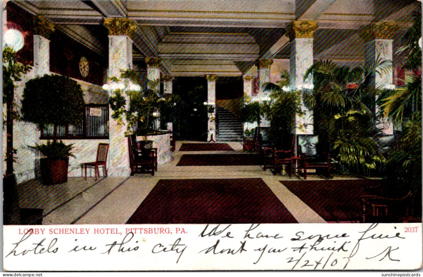 Pennsylvania Pittsburgh Schenley Hotel Lobby  - Pittsburgh