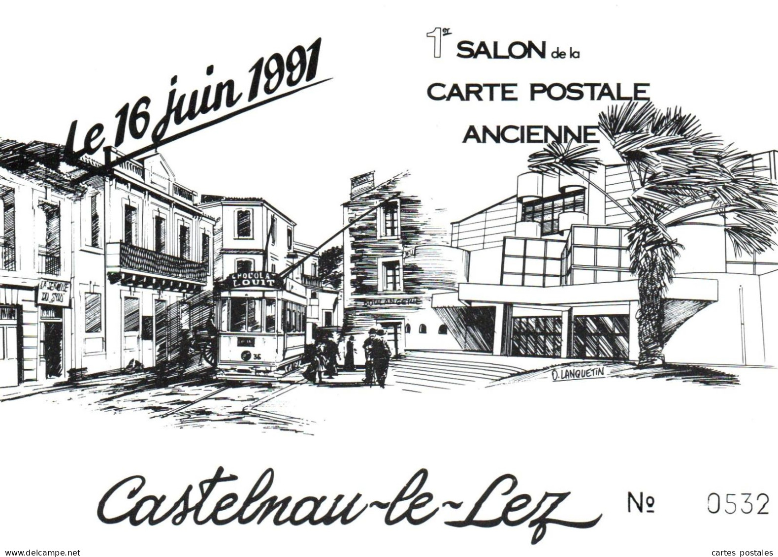 CASTELNAU Le LEZ 1er Salon Carte Postale Ancienne 1991 - Castelnau Le Lez