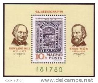 Magyar Posta Hungary 1979 Stamp Day Famous People Rowland Hill Than Mor Unofficial Stamp Michel 3377A Bl.138A Scott 2607 - Rowland Hill