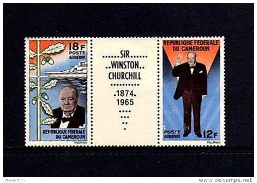 Cameroun 1965 Sir Winston Churchill WWII Leader British Famous People Military Politician War Stamps MNH 428-29 Zf C56a - Sir Winston Churchill