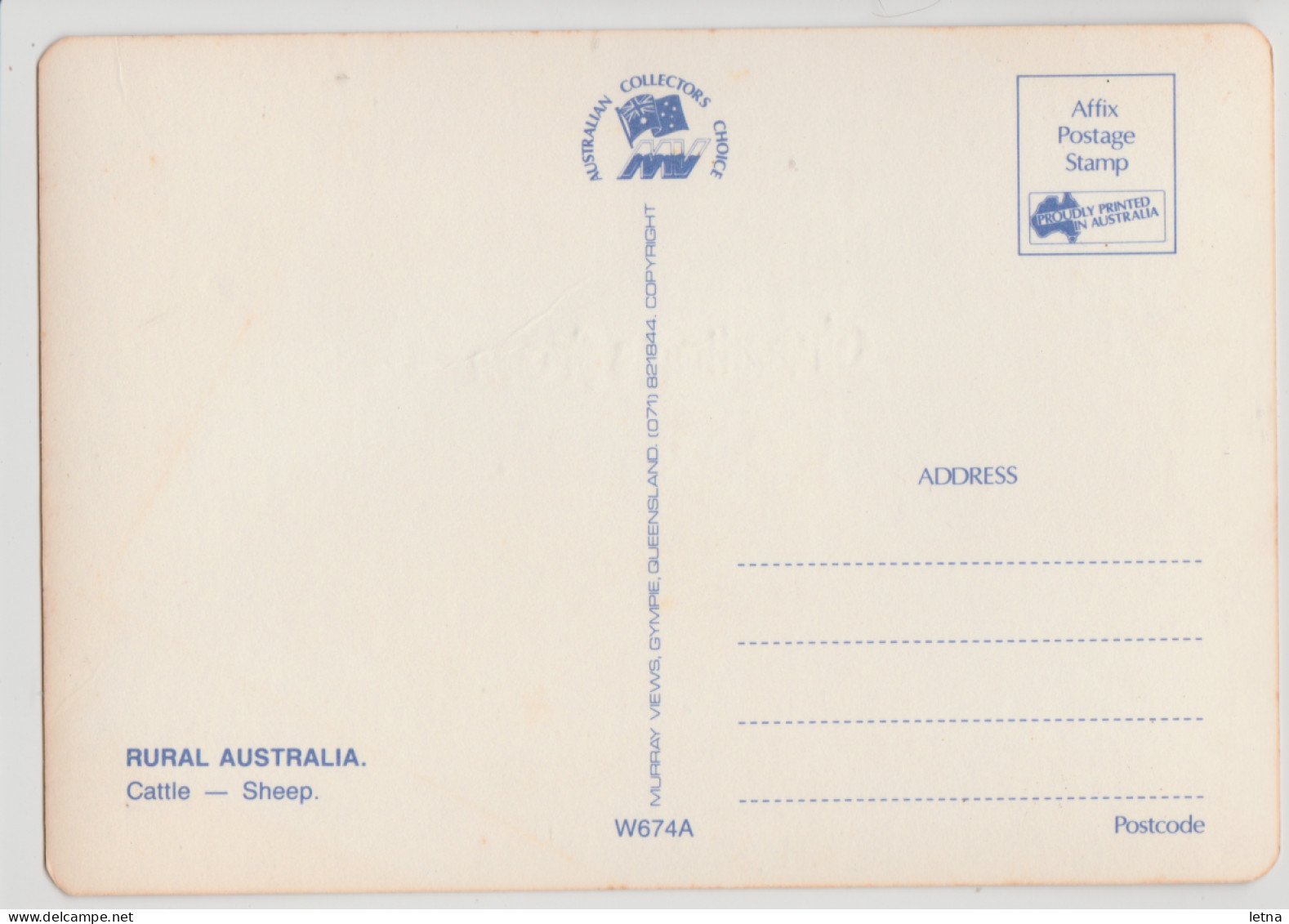 Australia QUEENSLAND QLD Cattle Sheep Farms Greetings From COOROY Murray Views W674A Dual View Postcard C1980s - Other & Unclassified