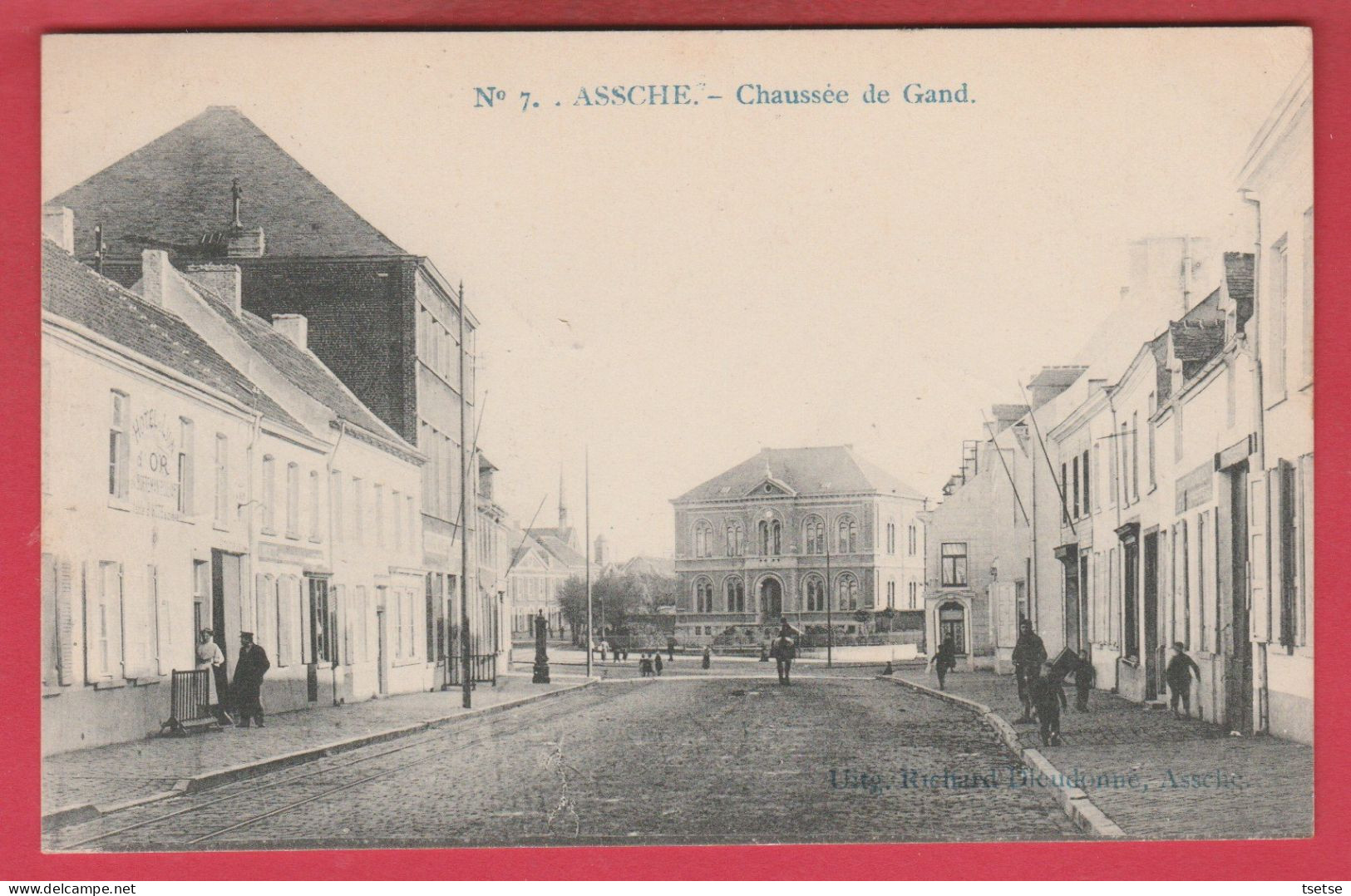 Asse / Assche - Chaussée De Gand ... Geanimeerd - 1910 ( Verso Zien ) - Asse