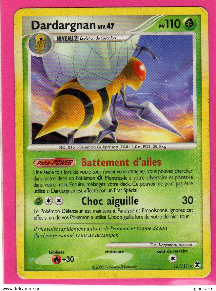 Carte Pokemon Francaise 2009 Platine Rivaux Emergeants 15/111 Dardargnan 110pv Occasion - Platinum