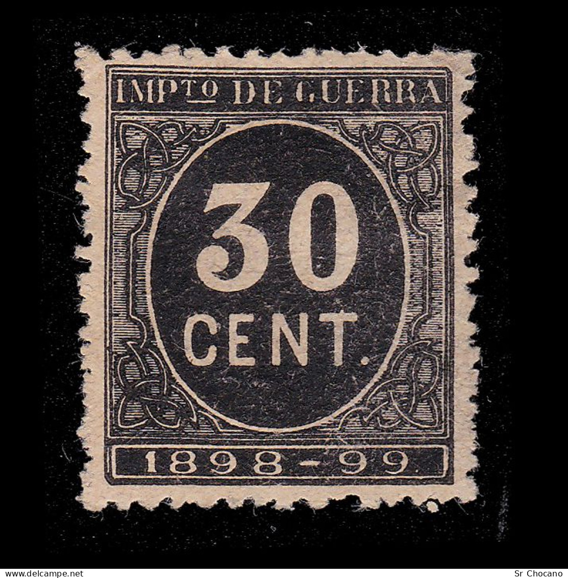 Alfonso XIII.1898.CIFRA.30c.Nuevo(*).CENTRADO.Alemany 25 - Nuevos