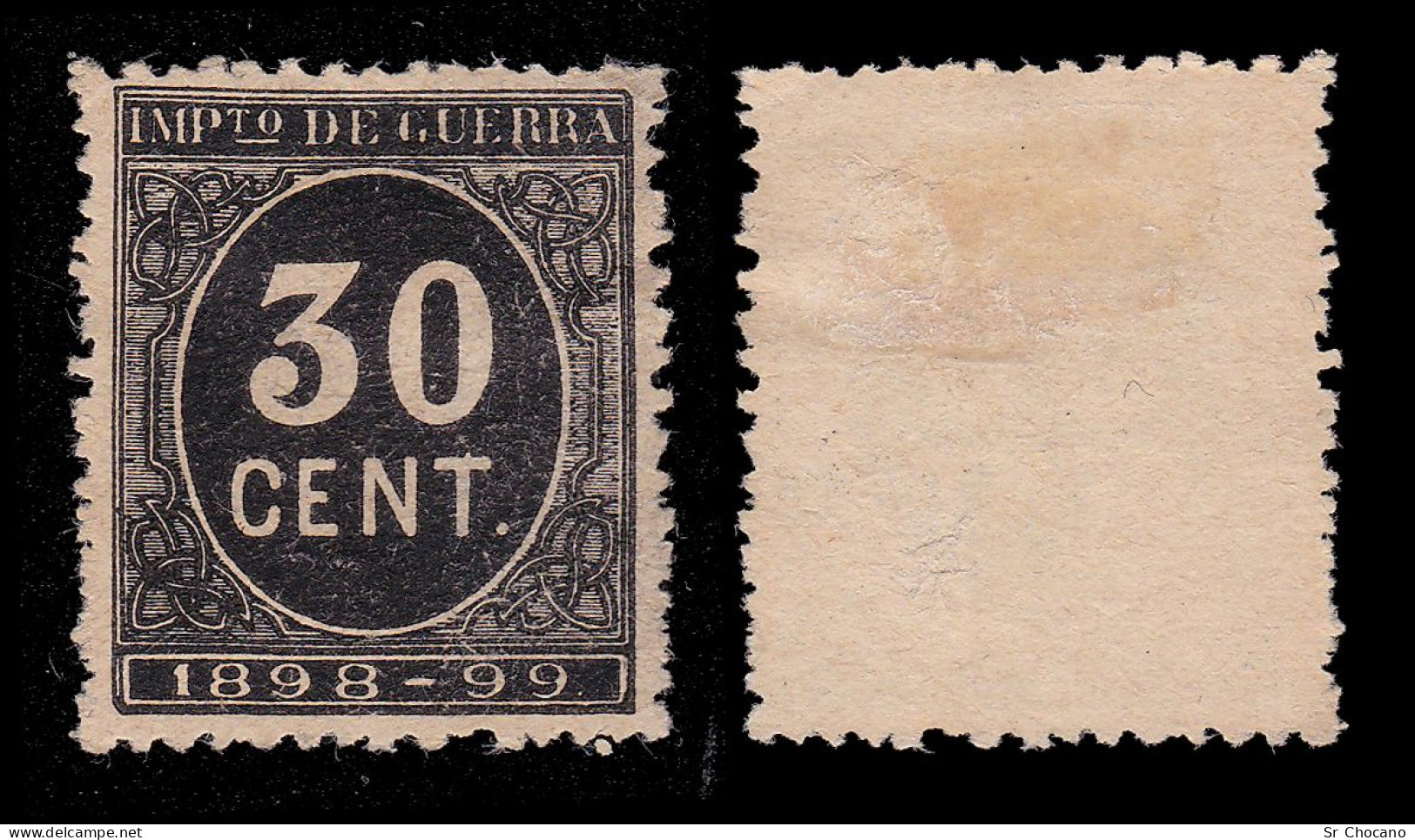 Alfonso XIII.1898.CIFRA.30c.Nuevo(*).CENTRADO.Alemany 25 - Nuevos