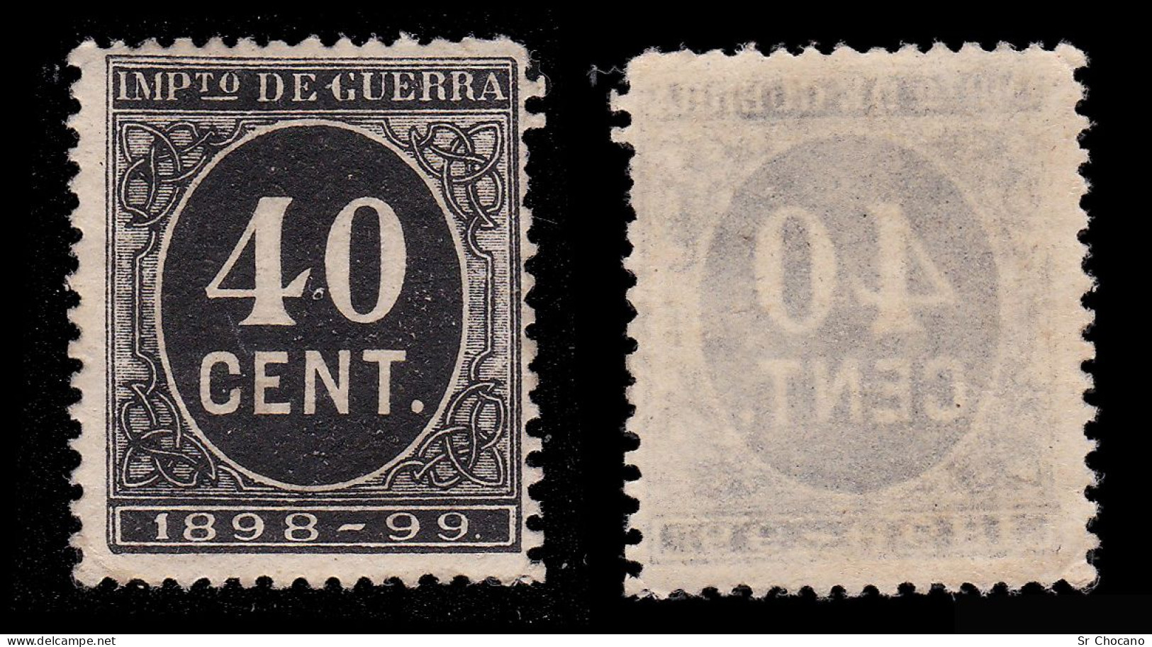 Alfonso XIII.1898.CIFRA.40c.Nuevo(*).CENTRADO.Alemany 26 - Nuevos