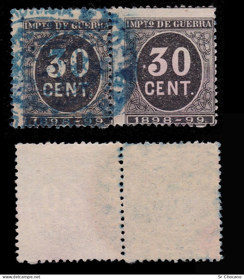 Alfonso XIII.1898.CIFRA.30c.Blq2.Uso Fiscal.Alemany 25 - Usados