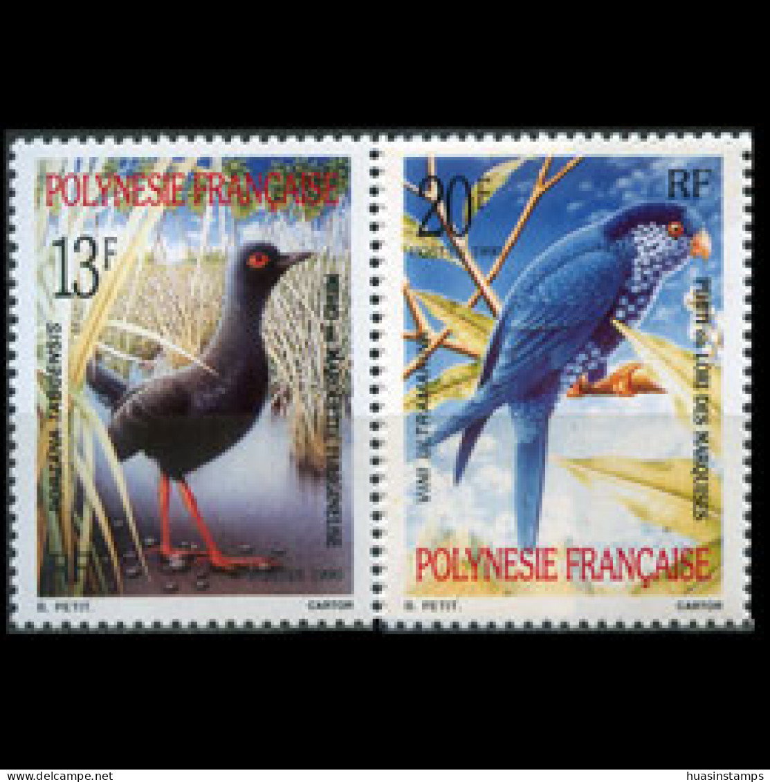 FR.POLYNESIA 1990 - Scott# 540-1 Endang.Birds Set Of 2 MNH - Neufs