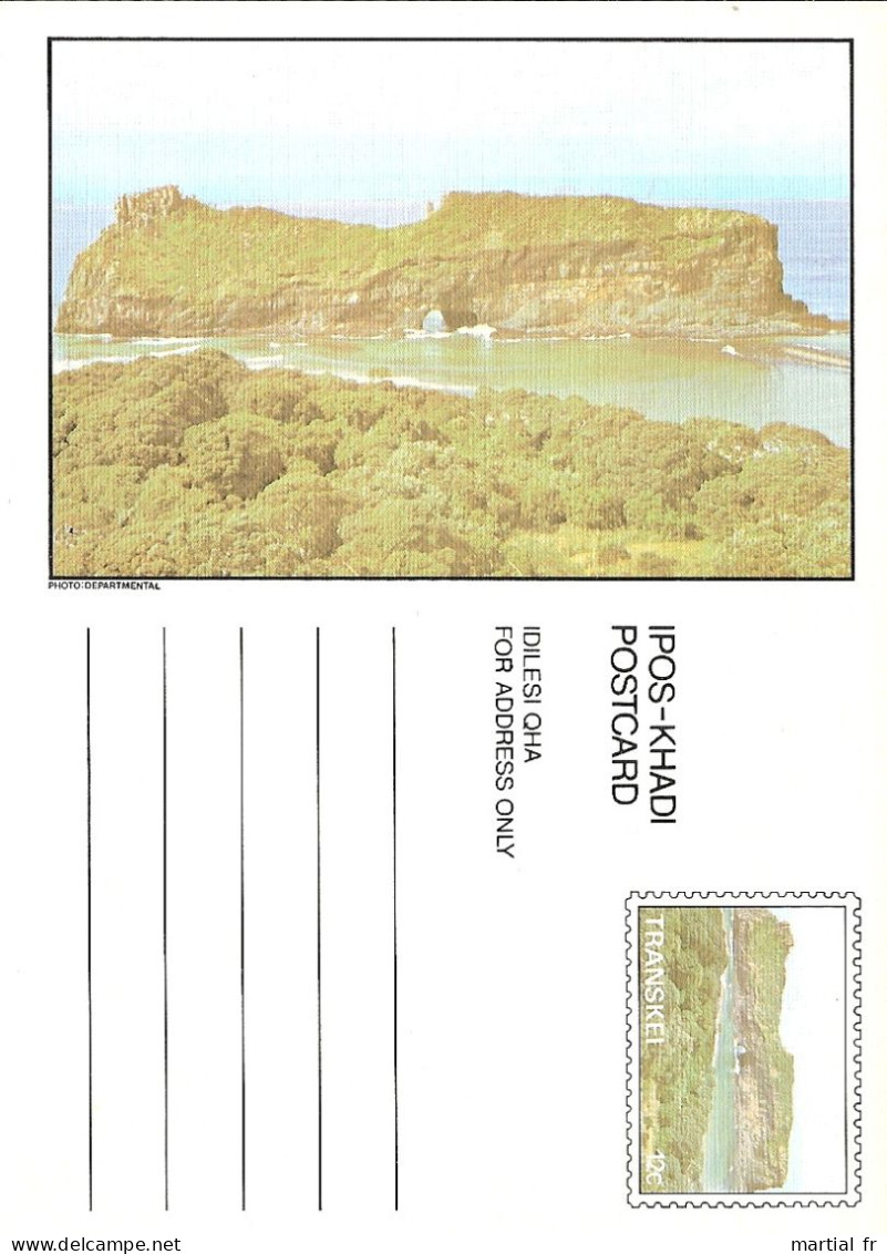 TRANSKEI ENTIER POSTAL STATIONERY GANZSACHE GS GEOLOGIE COTE MER MEER ILE ISLAND INSEL - Iles