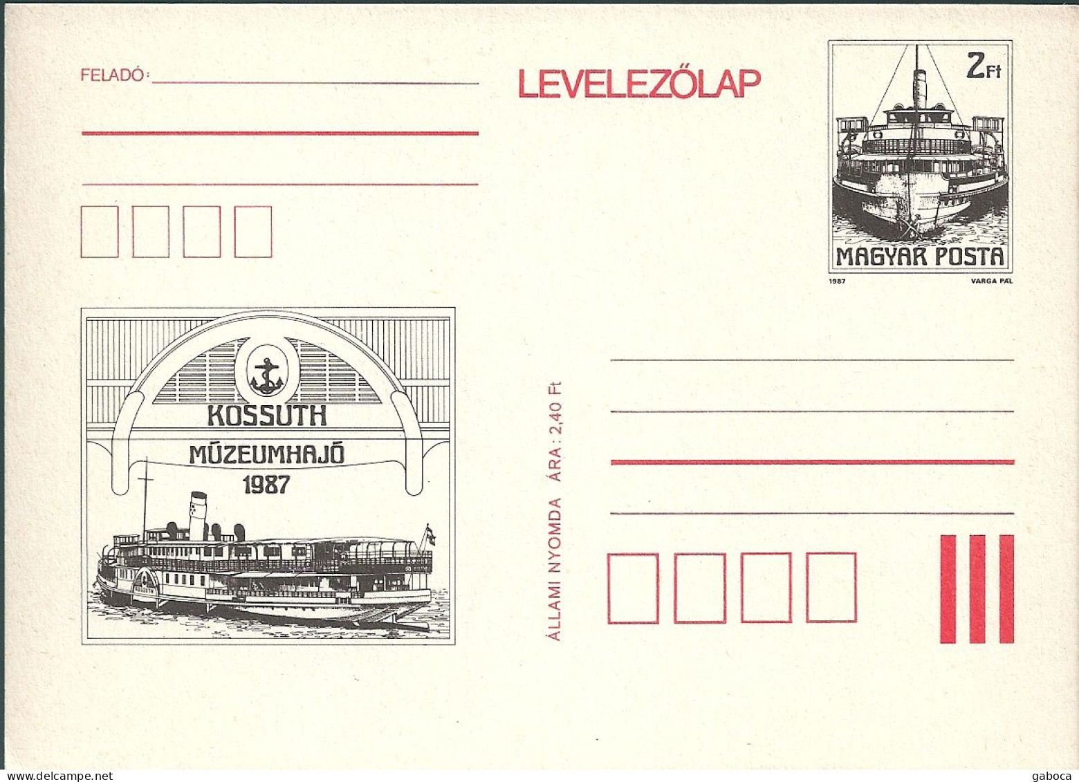 3463d Hungary Postcard Transport Museum Ship Energy Steam Unused - Storia Postale