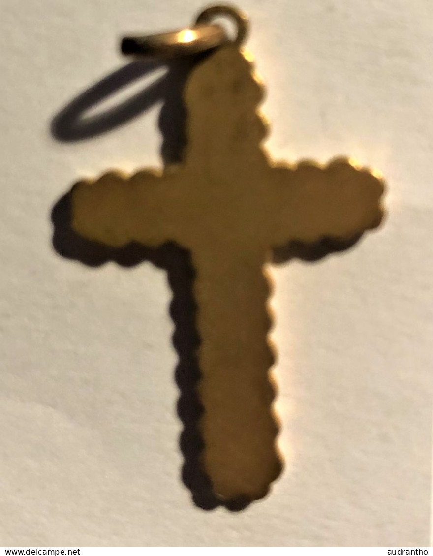 Ancien Pendentif - Religieux Croix Plaqué Or - Anhänger