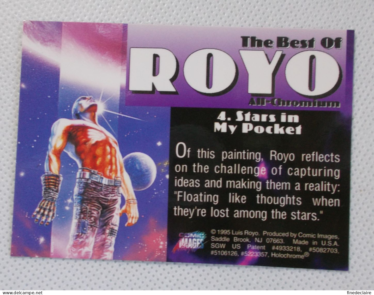 Card / Carte Rigide - 6,4 X 8,9 Cm - The Best Of ROYO All-Chromium 1995 - N°4 - Stars In My Pocket - Altri & Non Classificati