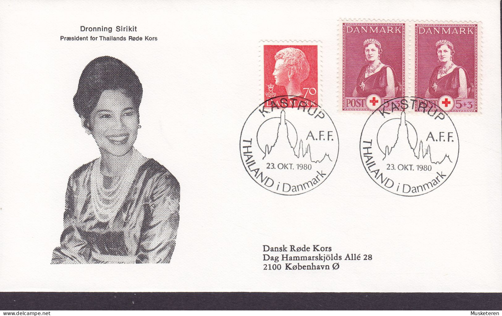 Denmark KASTRUP Thailand In Denmark Sonderstempel Cover Brief 1980 Red Cross Rotes Kreuz Croix Cruz Roja (Cz. Slania) - Covers & Documents