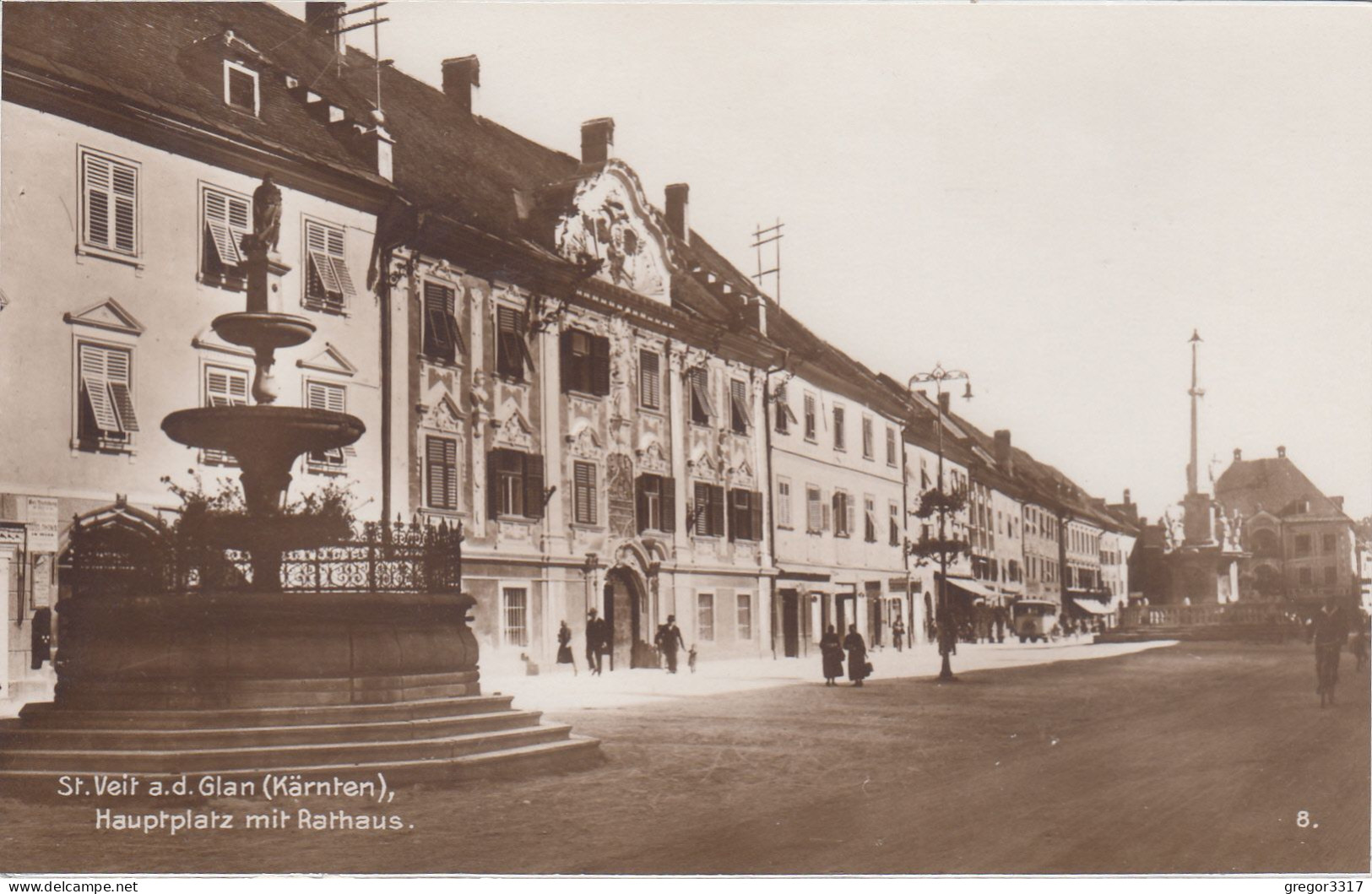 C8234) ST. VEIT A. D. GLAN - Kärnten - Hauptplatz Mit Rathaus - Alte Trins Postkarte 1941 - St. Veit An Der Glan