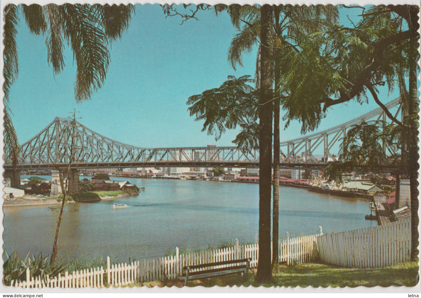 Australia QUEENSLAND QLD Story Bridge & BRISBANE River John Sands Q6 Postcard C1960s - Brisbane