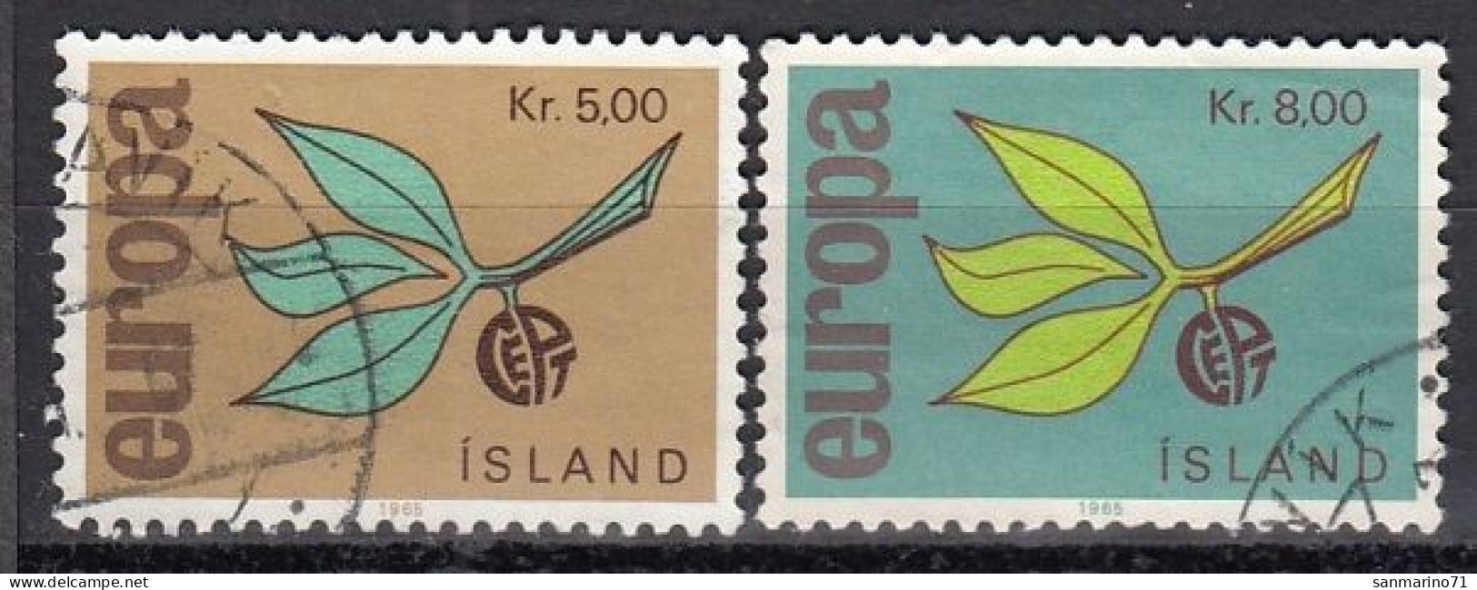 ICELAND 395-396,used,falc Hinged - Gebraucht