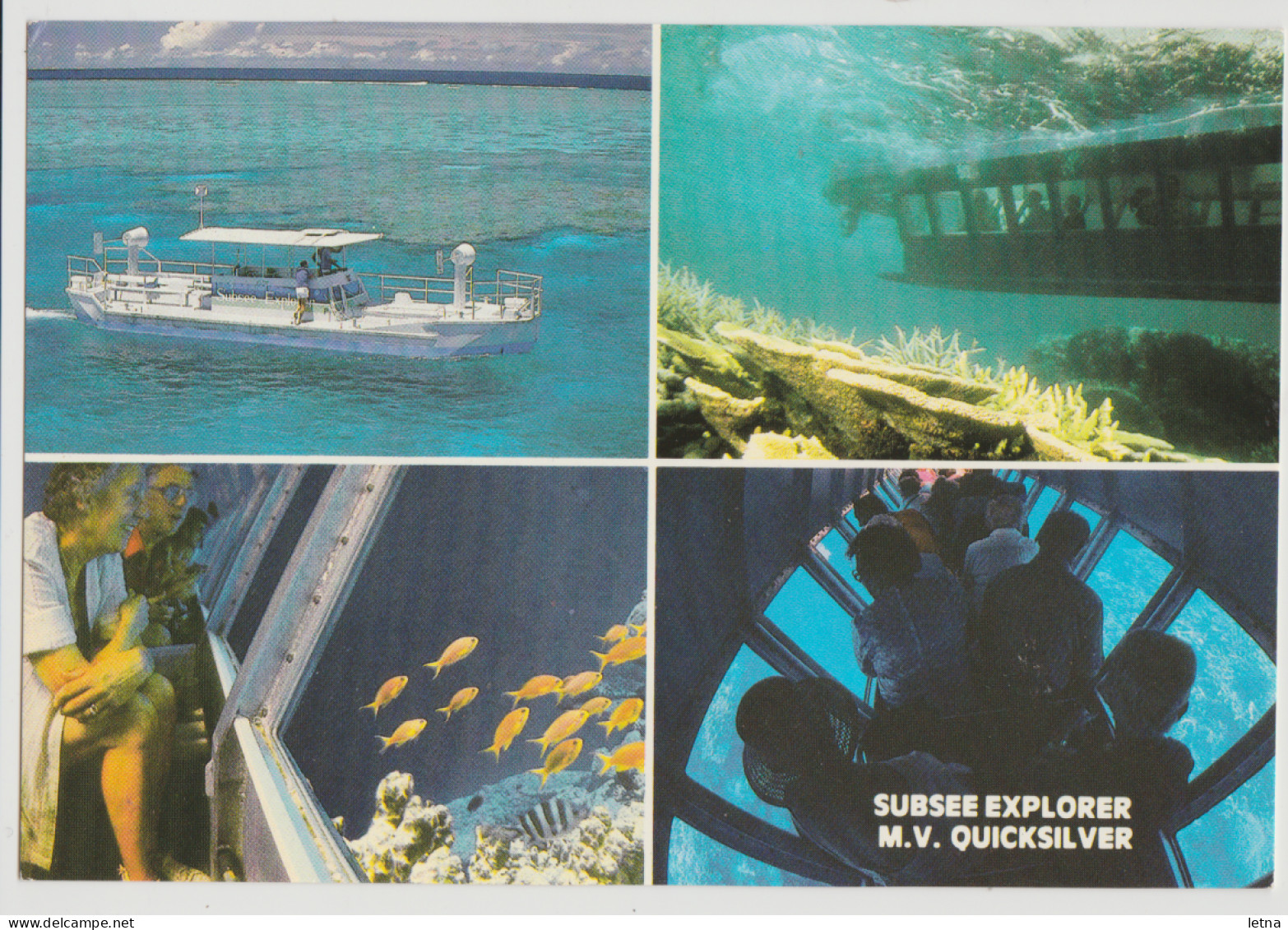 Australia QUEENSLAND QLD MV Quicksilver Cruise Boat GREAT BARRIER REEF Bolton Mutiview Postcard C1970s - Far North Queensland