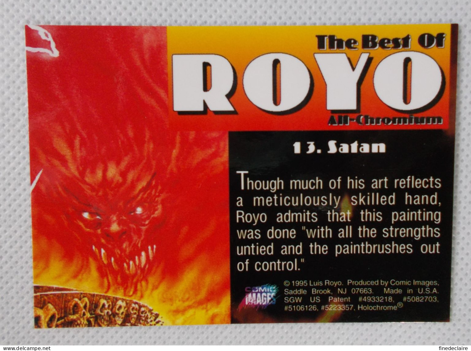 Card / Carte Rigide - 6,4 X 8,9 Cm - The Best Of ROYO All-Chromium 1995 - N°13 - Satan - Sonstige & Ohne Zuordnung