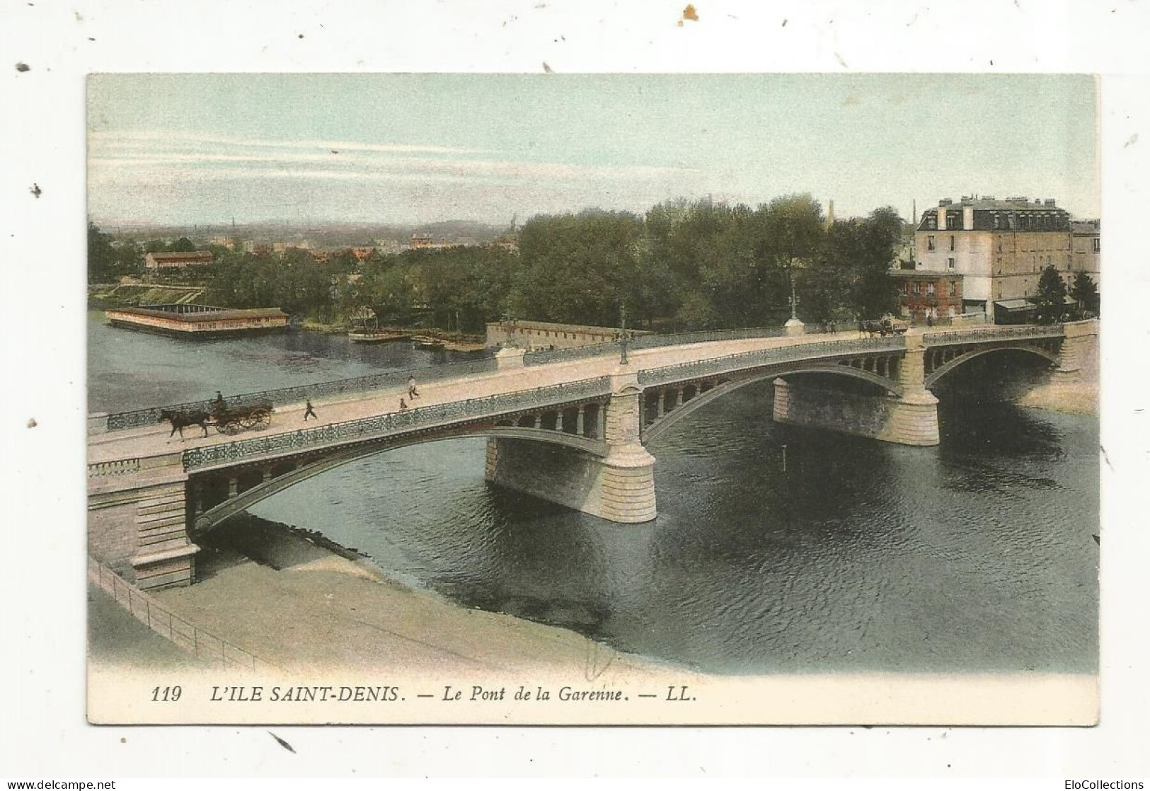 Cp , 93 , L'ILE SAINT DENIS, Le Pont De La GARENNE, Vierge - L'Ile Saint Denis