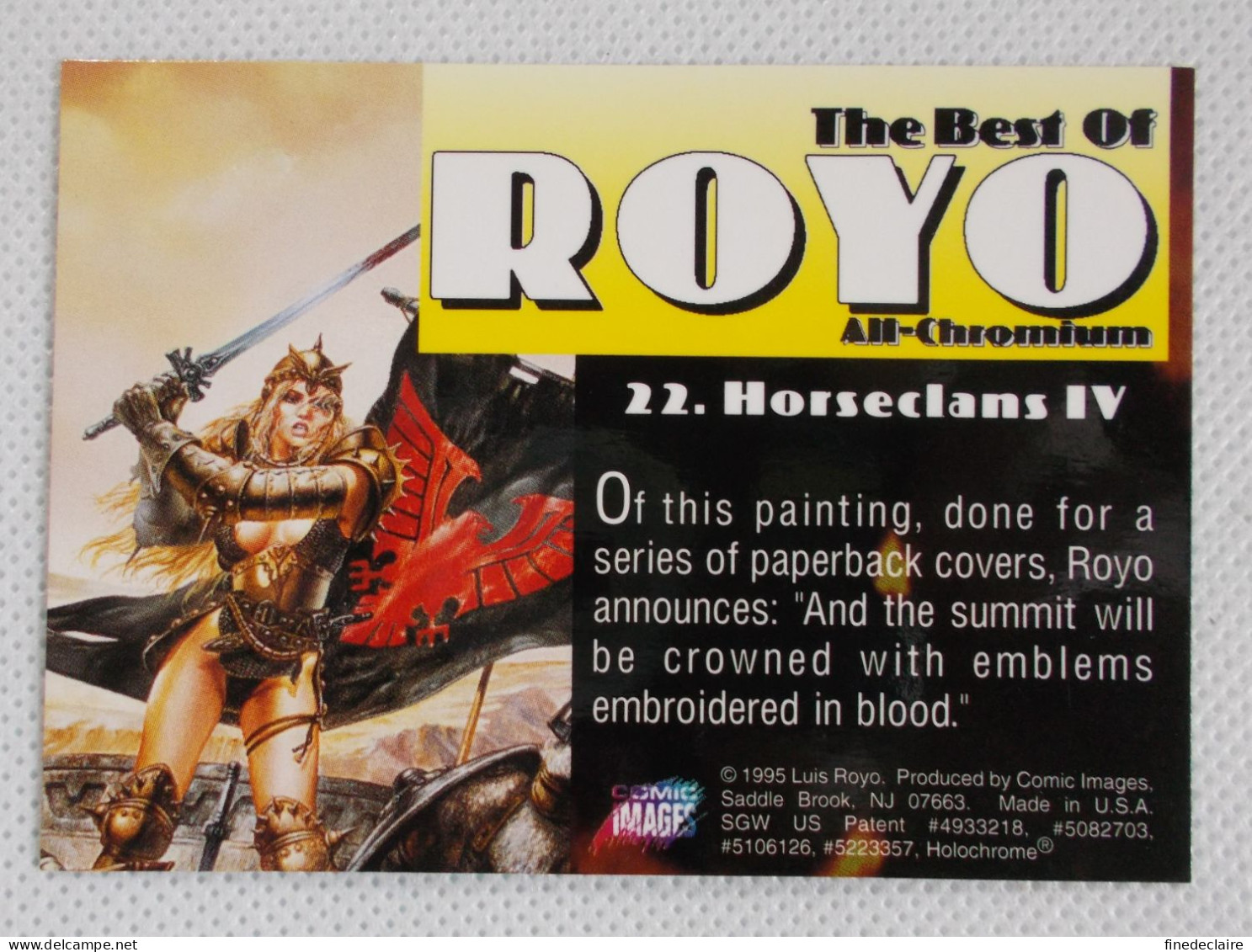 Card / Carte Rigide - 6,4 X 8,9 Cm - The Best Of ROYO All-Chromium 1995 - N°22 - Horseclans IV - Autres & Non Classés