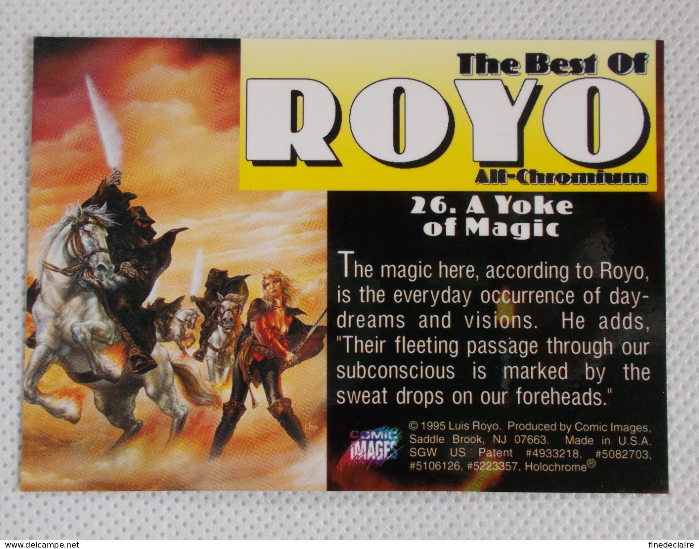 Card / Carte Rigide - 6,4 X 8,9 Cm - The Best Of ROYO All-Chromium 1995 - N°26 - A Yoke Of Magic - Andere & Zonder Classificatie