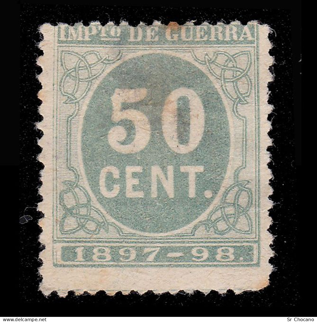 Alfonso XIII.1897.CIFRA Verde.50c.Nuevo(*).Alemany 54 - Nuevos