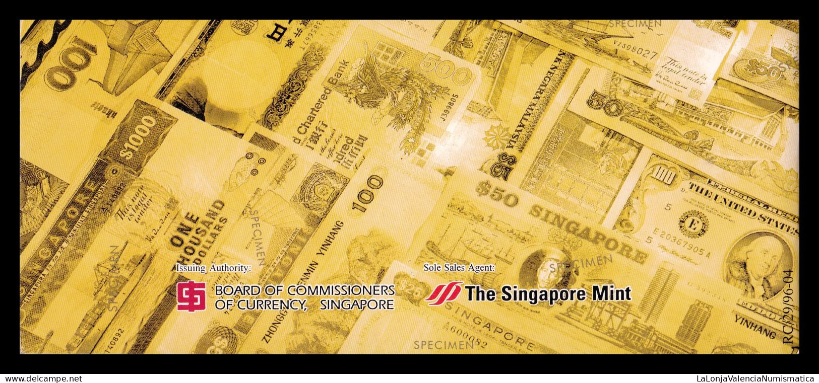 Singapur Singapore 25 Dollars Commemorative 1996 Pick 33 With Folder And Certificate Sc Unc - Singapour