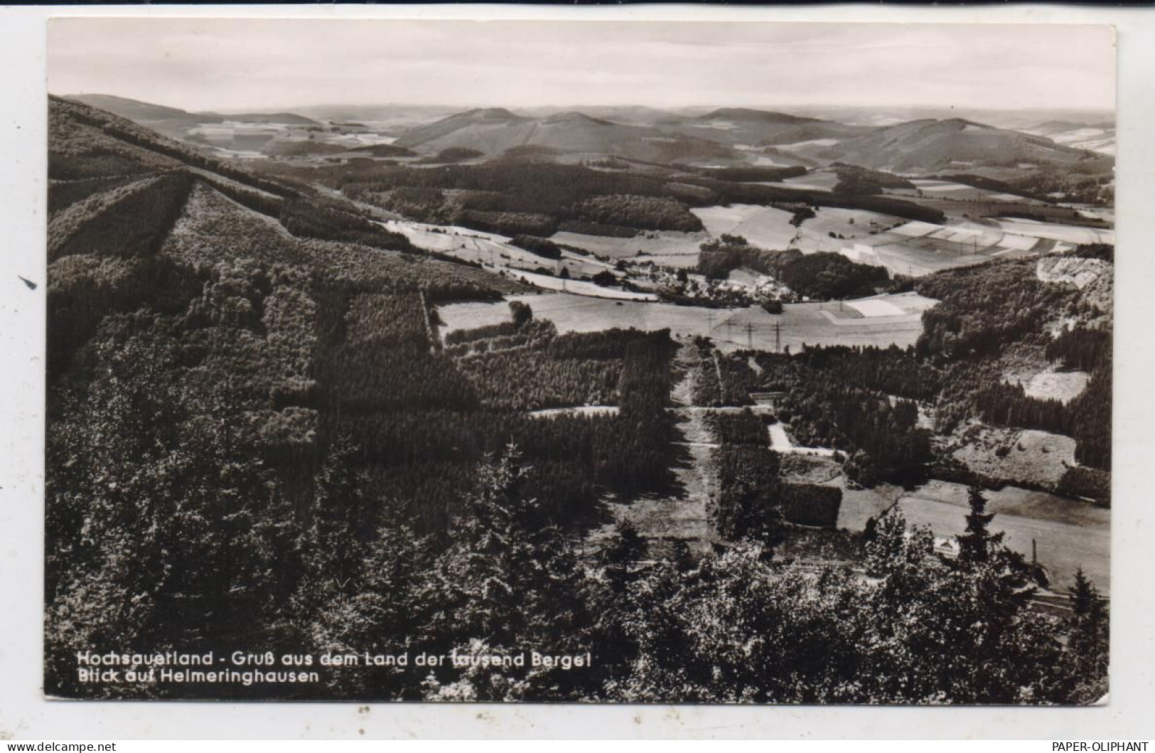 5787 OLSBERG - HELMERINGHAUSEN, Blick Auf Den Ort - Meschede