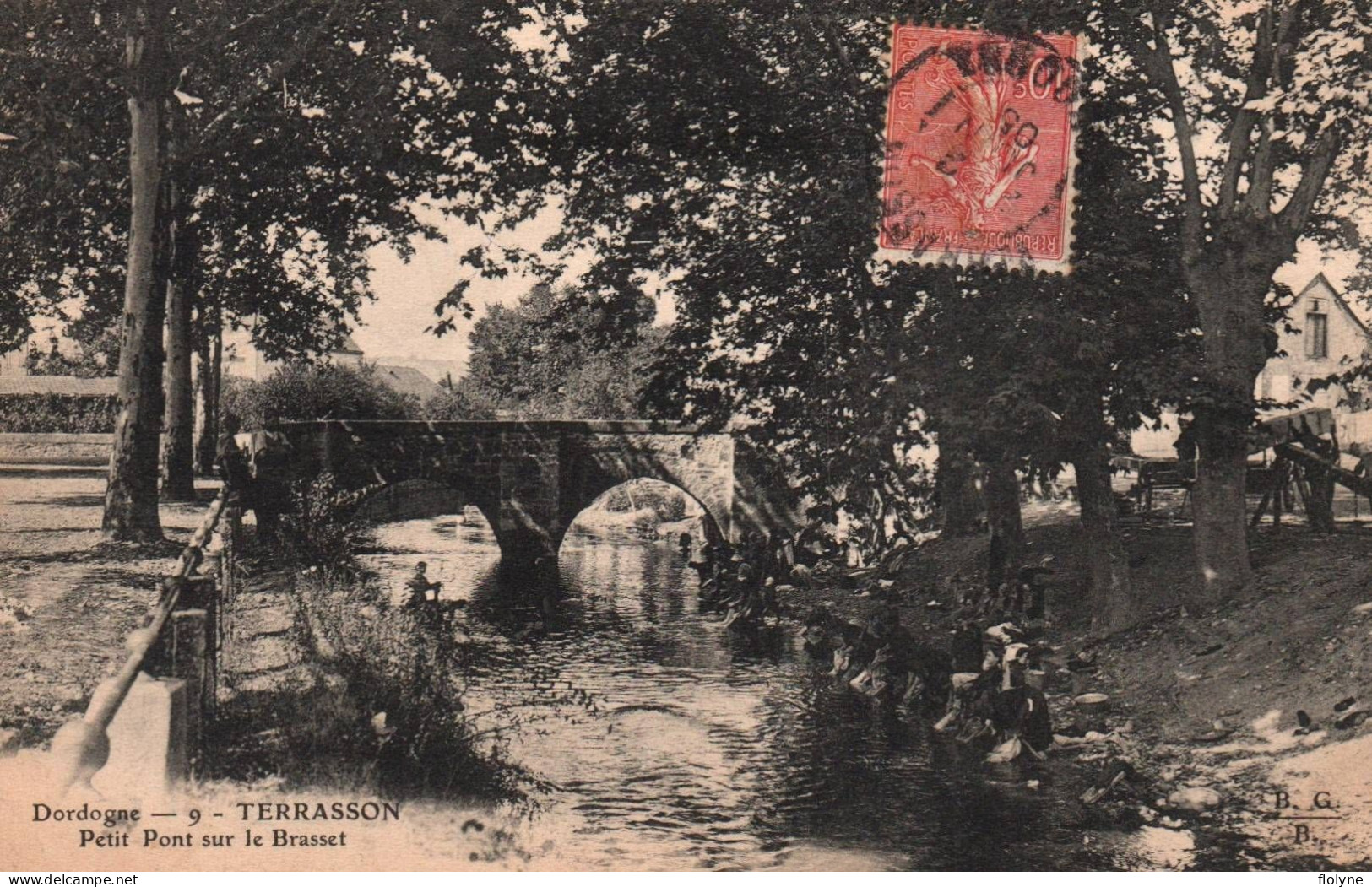 Terrasson - Petit Pont Sur Le Brasset - Lavoir Laveuses - Terrasson-la-Villedieu