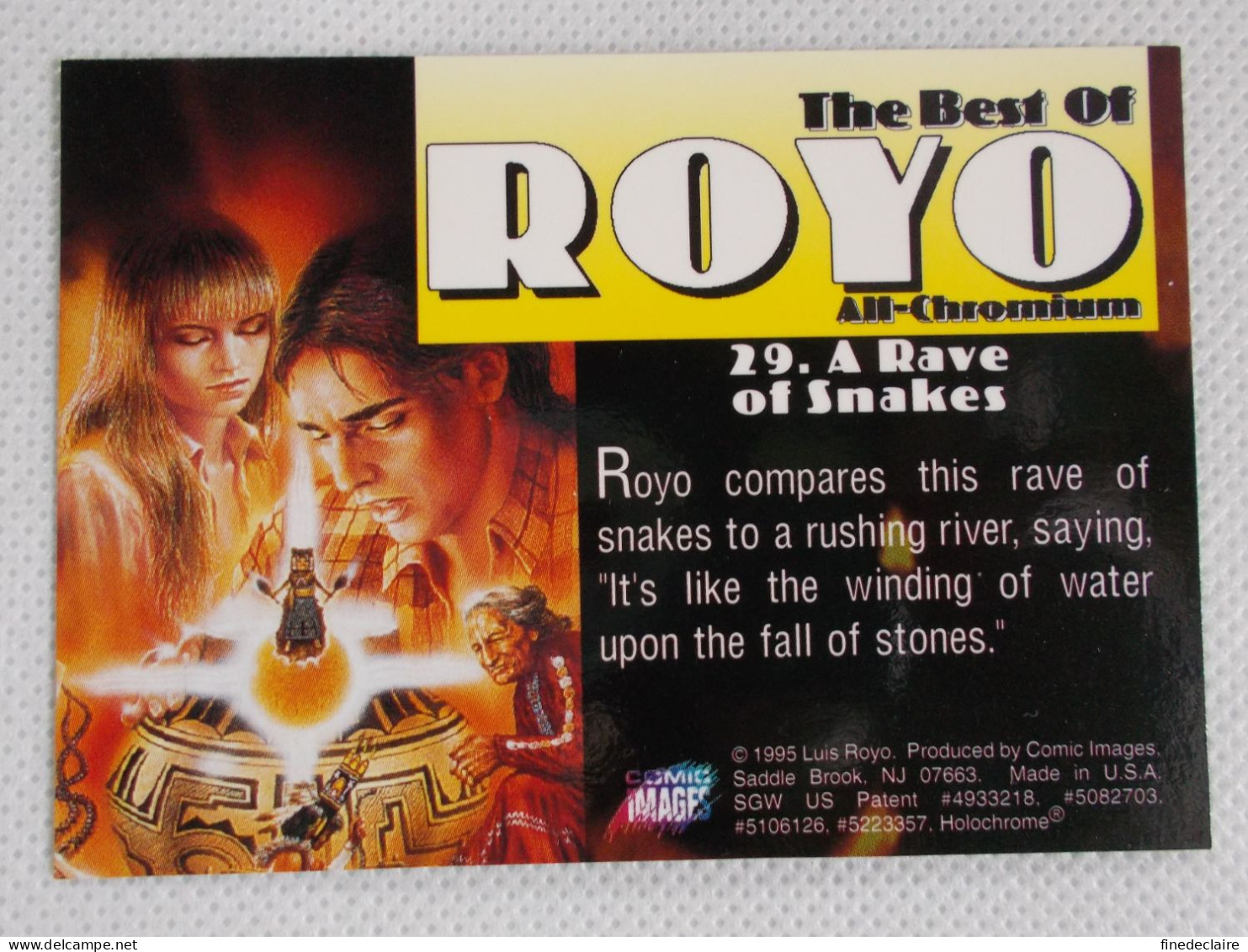 Card / Carte Rigide - 6,4 X 8,9 Cm - The Best Of ROYO All-Chromium 1995 - N°29 - A Rave Of Snakes - Autres & Non Classés