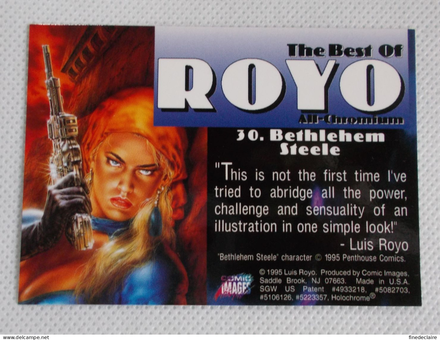 Card / Carte Rigide - 6,4 X 8,9 Cm - The Best Of ROYO All-Chromium 1995 - N°30 - Bethlehem Steele - Other & Unclassified