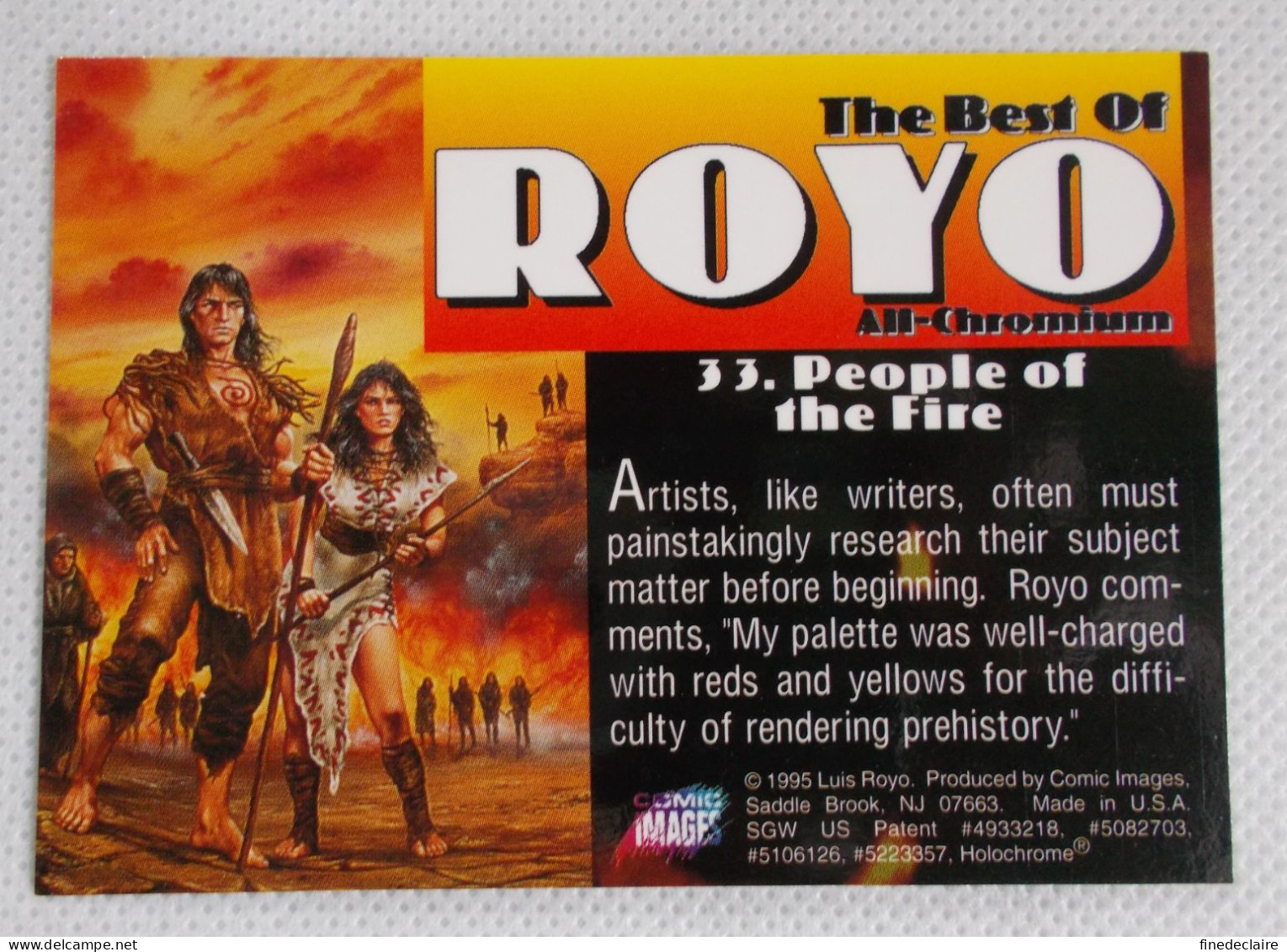 Card / Carte Rigide - 6,4 X 8,9 Cm - The Best Of ROYO All-Chromium 1995 - N°33 - People Of The Fire - Sonstige & Ohne Zuordnung