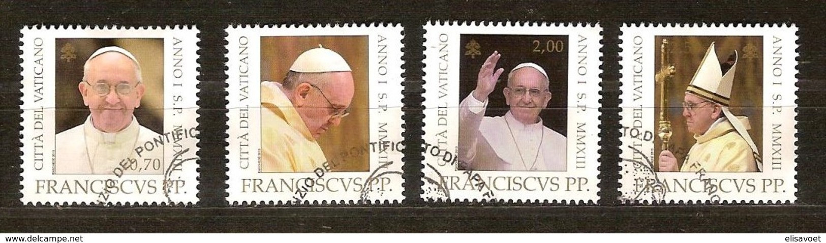 Vatican Vatikaan 2013 Yvertn° 1623-1626  (°) Oblitéré Franciscus Nominale 6,05 Euro - Oblitérés