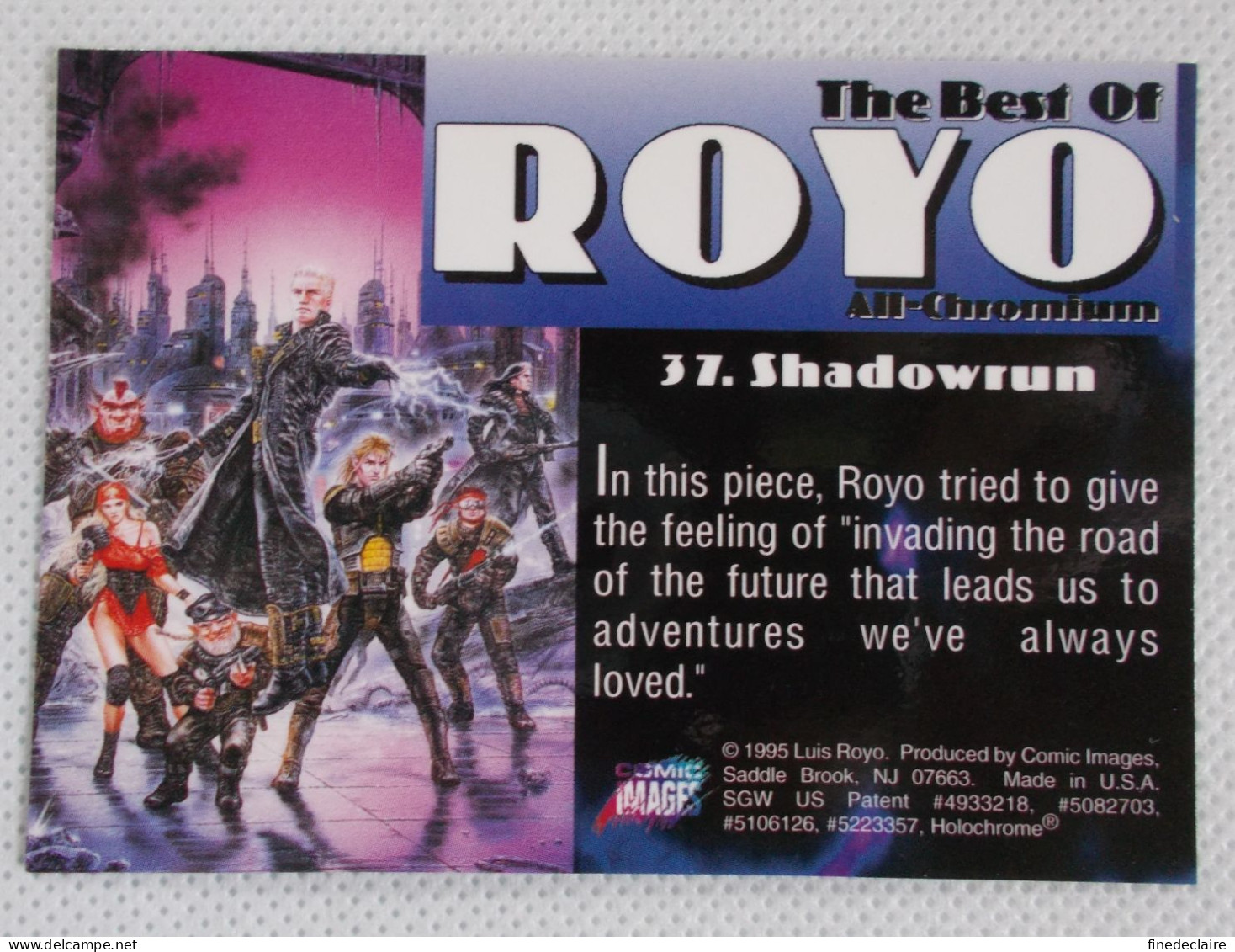 Card / Carte Rigide - 6,4 X 8,9 Cm - The Best Of ROYO All-Chromium 1995 - N°37 - Shadowrun - Andere & Zonder Classificatie